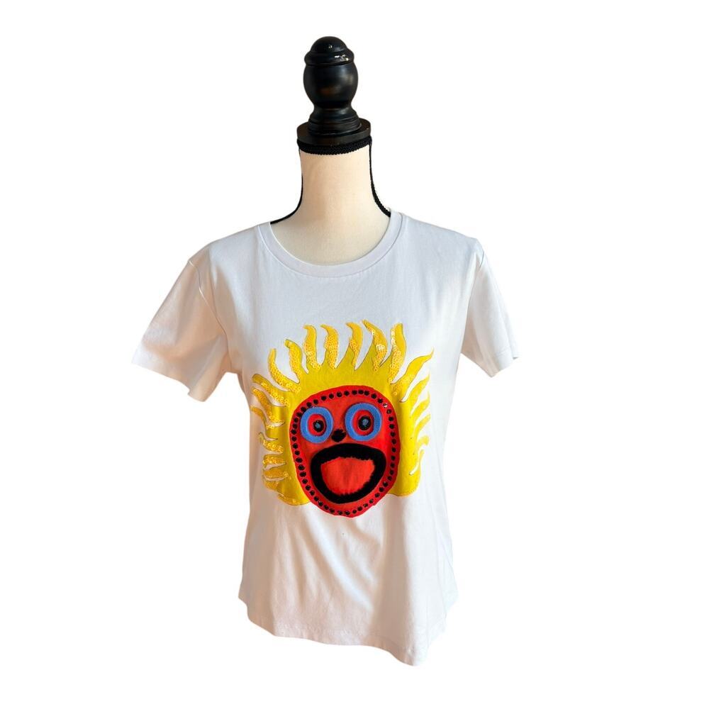 Louis Vuitton x Yayoi Kusama Sun Face T-Shirt White L Rare Print Women's Large